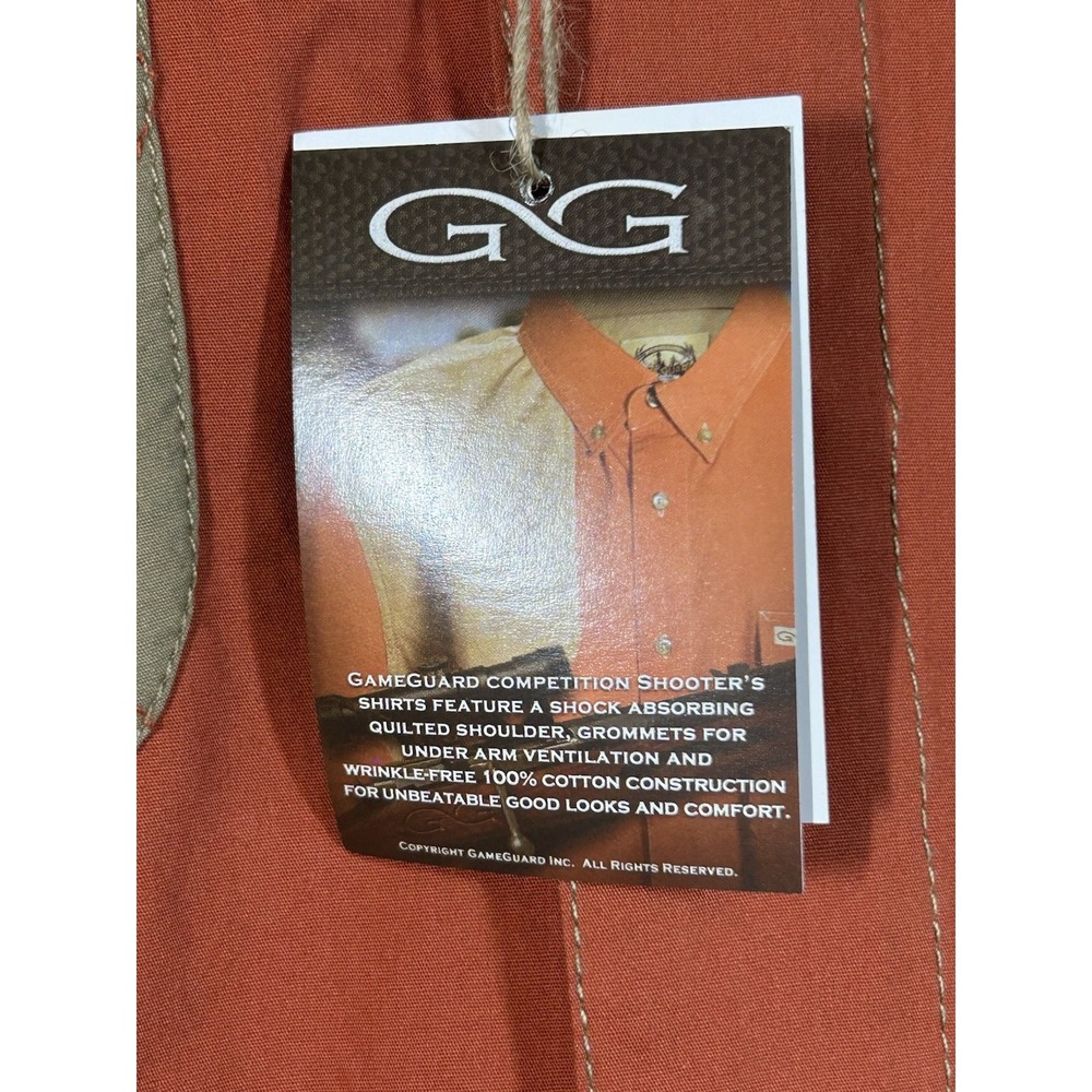 Game Guard Competition Shooter Shirt Mens XL Button Down Terra Cotta Hunting - Picture 7 of 11
